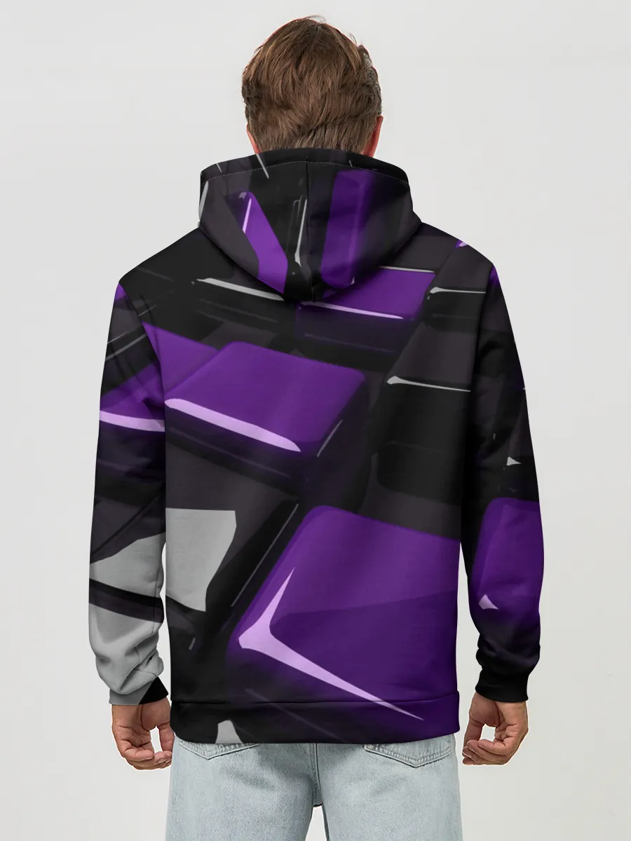 Худи мужской база хлопок / НЕОНОВАЯ ГЕОМЕТРИЯ