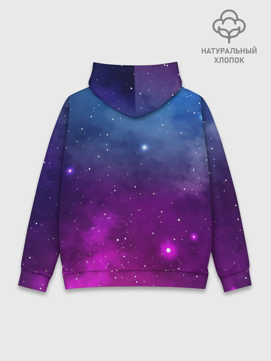 Худи мужской база хлопок / НЕОНОВЫЙ КОСМОС