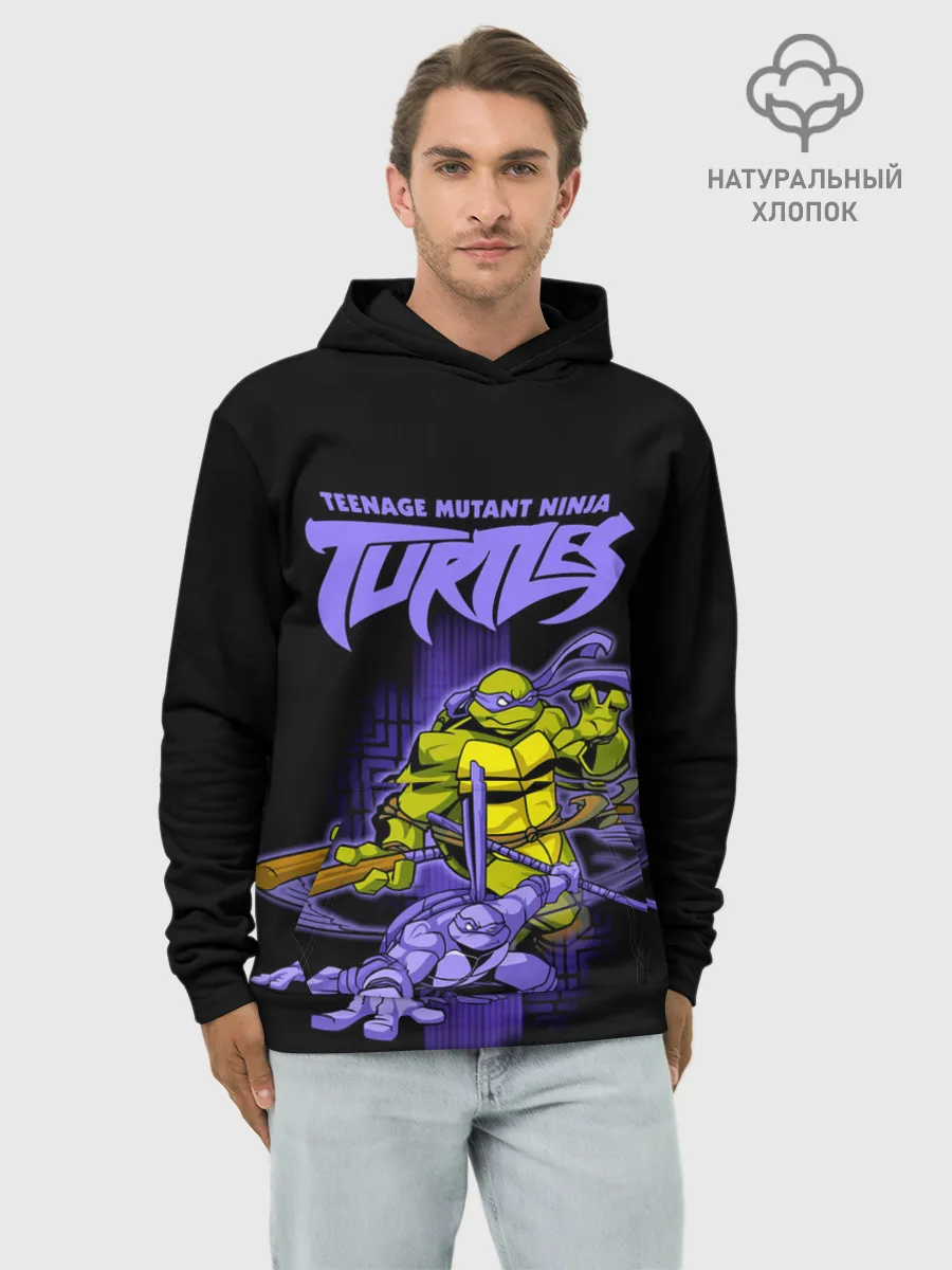 Худи мужской база хлопок / Черепашки - ниндзя