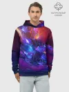 Худи мужской база хлопок / SPACE ABSTRACT