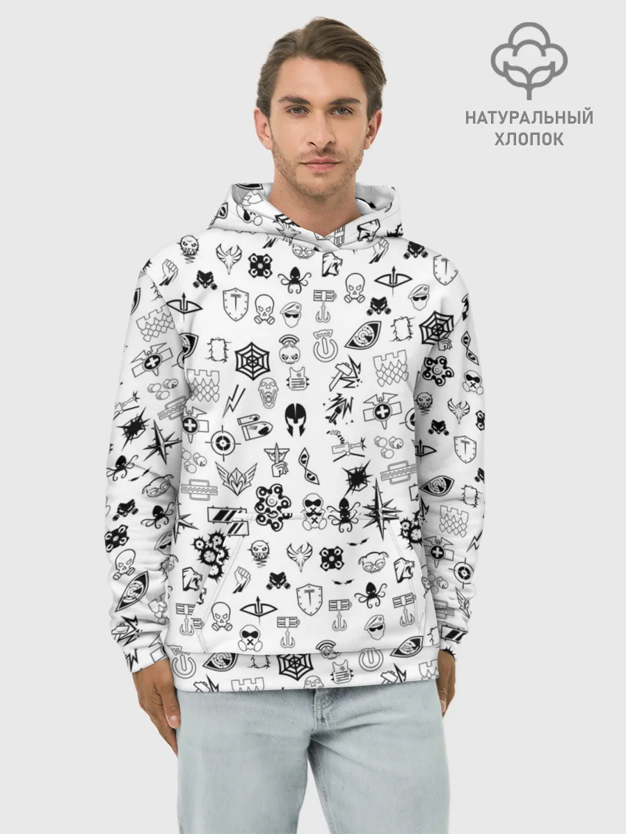 Худи мужской база хлопок / RAINBOW SIX SIEGE | РАДУГА 6 ОСАДА | R6S