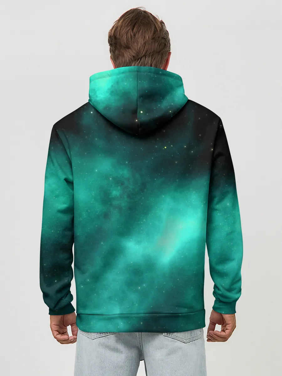 Худи мужской база хлопок / НЕОНОВЫЙ КОСМОС