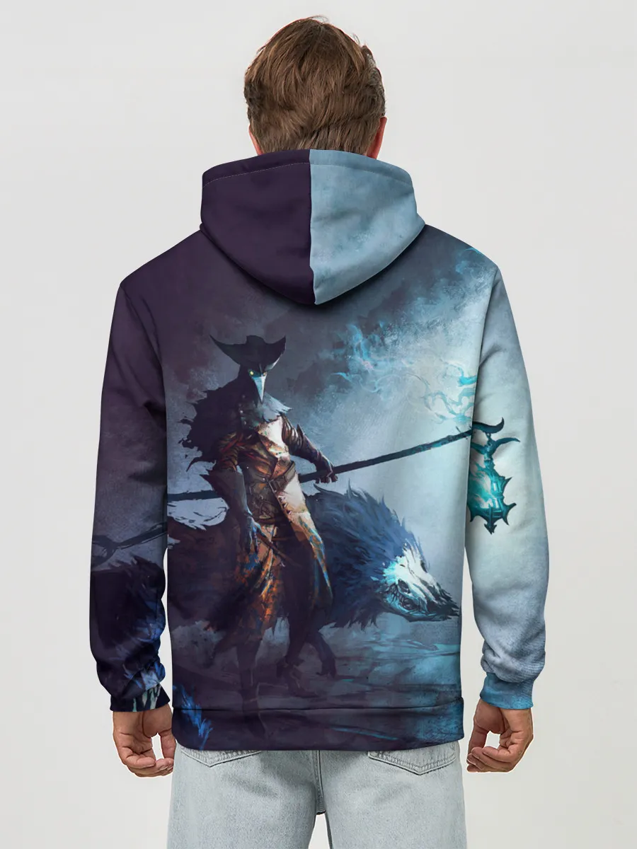 Худи мужской база хлопок / Plague Doctor painting