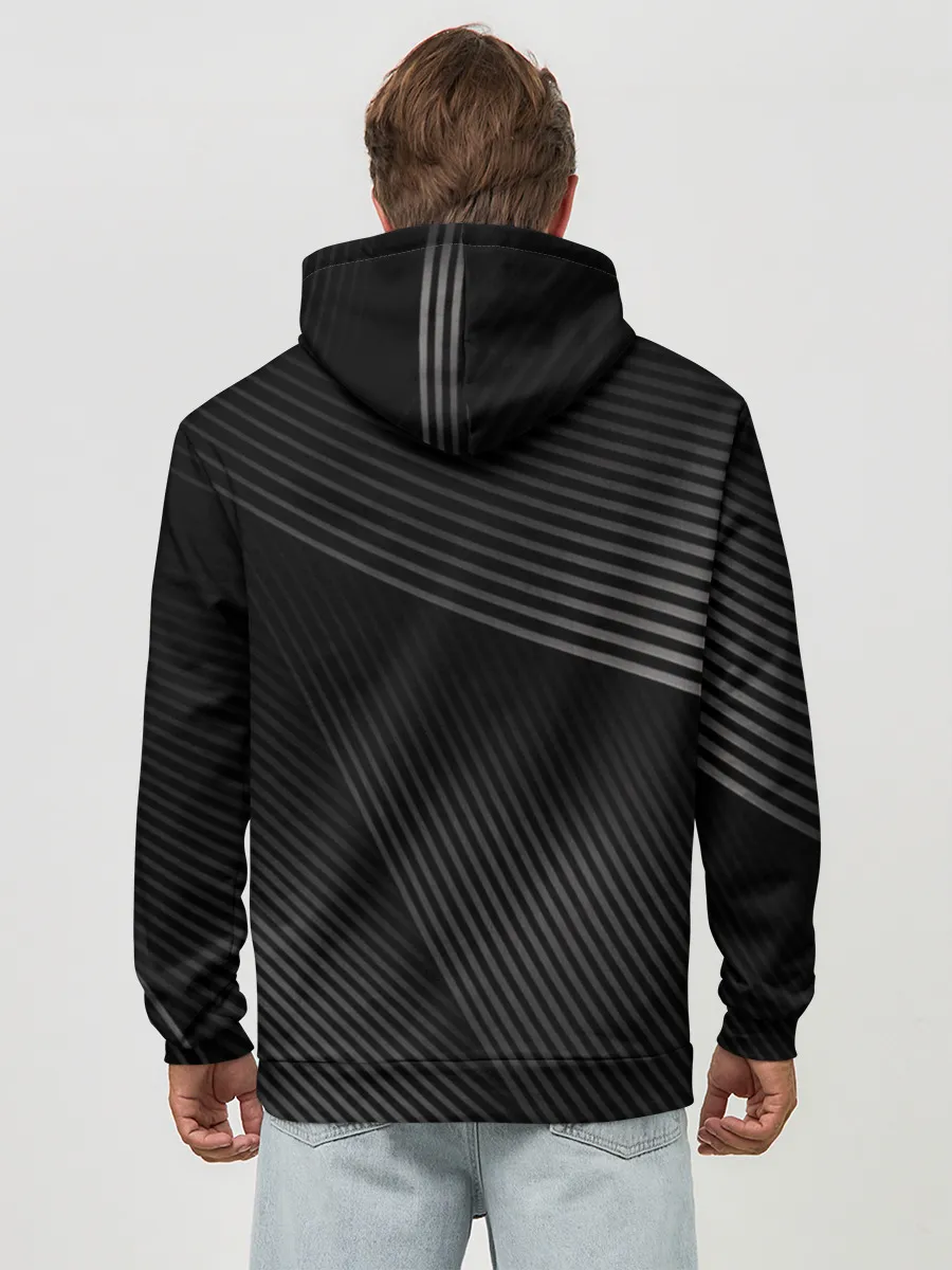 Худи мужской база хлопок / МЕТАЛЛИЧЕСКИЕ ПОЛОСЫ / METAL STRIPS