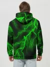 Худи мужской база хлопок / МОЛНИЯ GREEN NEON