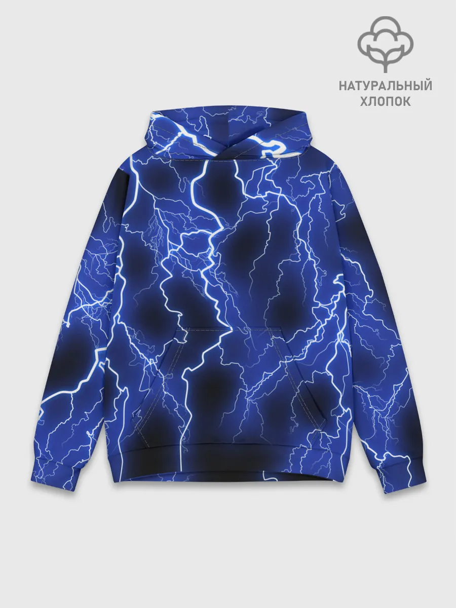 Худи мужской база хлопок / МОЛНИЯ NEON