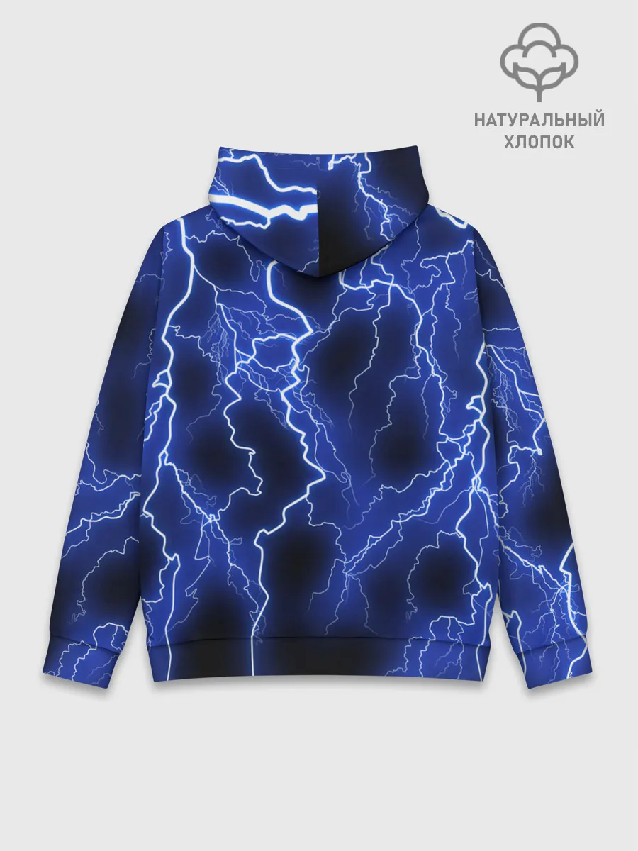 Худи мужской база хлопок / МОЛНИЯ NEON
