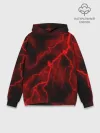Худи мужской база хлопок / МОЛНИЯ RED NEON