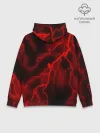 Худи мужской база хлопок / МОЛНИЯ RED NEON