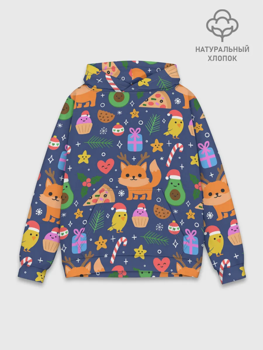 Худи мужской база хлопок / Новогодний макет