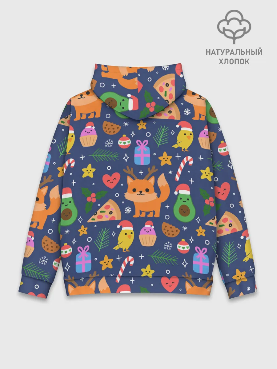 Худи мужской база хлопок / Новогодний макет