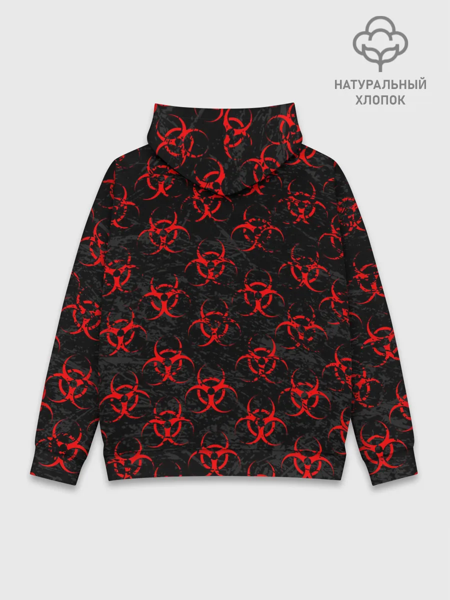 Худи мужской база хлопок / RED BIOHAZARD
