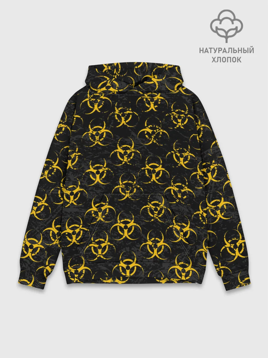 Худи мужской база хлопок / YELLOW BIOHAZARD