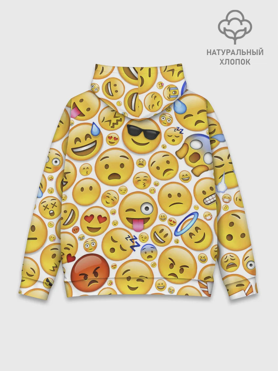 Худи мужской база хлопок / Смайлы.