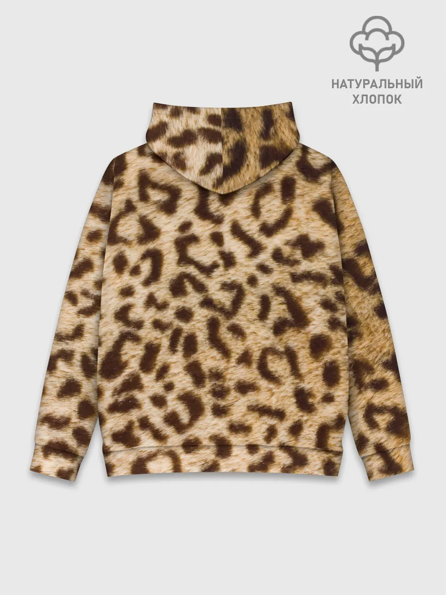 Худи мужской база хлопок / Леопард