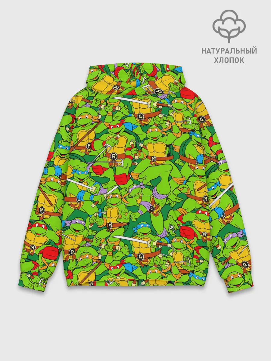 Худи мужской база хлопок / Черепашки - ниндзя