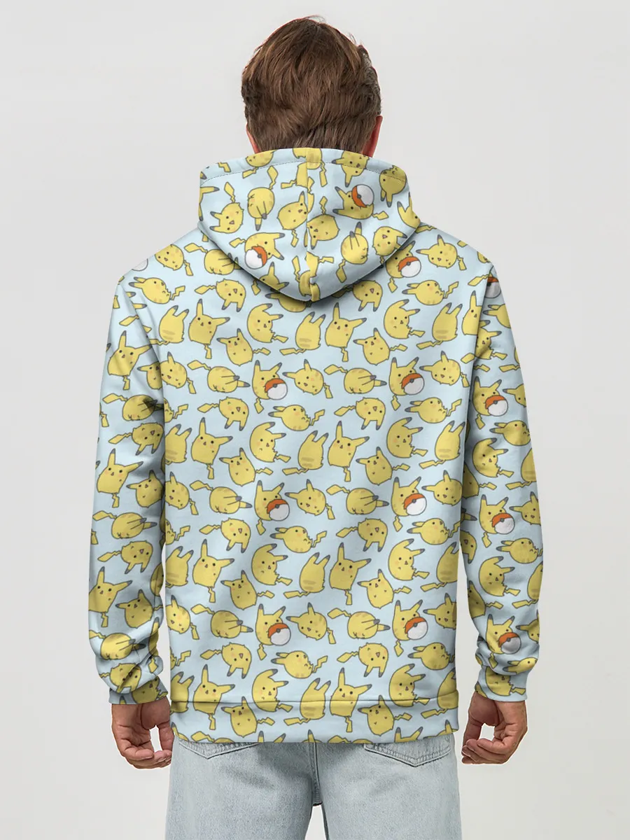 Худи мужской база хлопок / Пикачу.