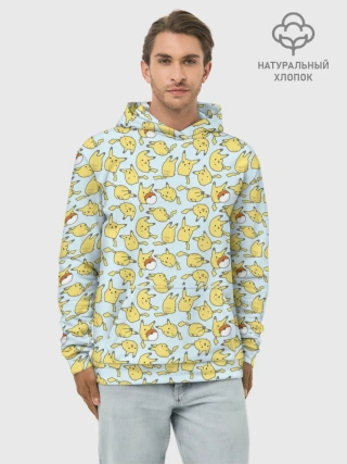 Худи мужской база хлопок / Пикачу.