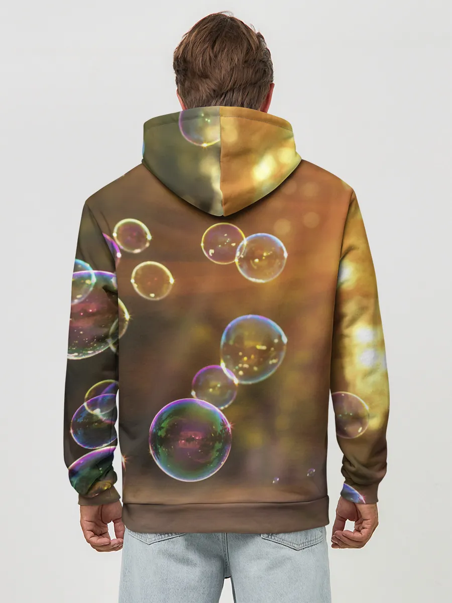 Худи мужской база хлопок / Мыльные пузыри.