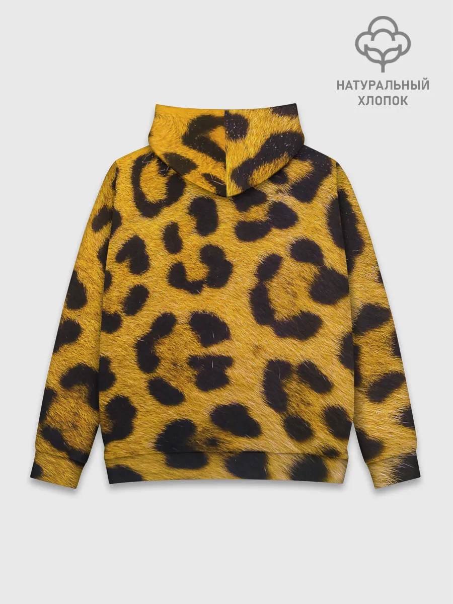 Худи мужской база хлопок / Леопард