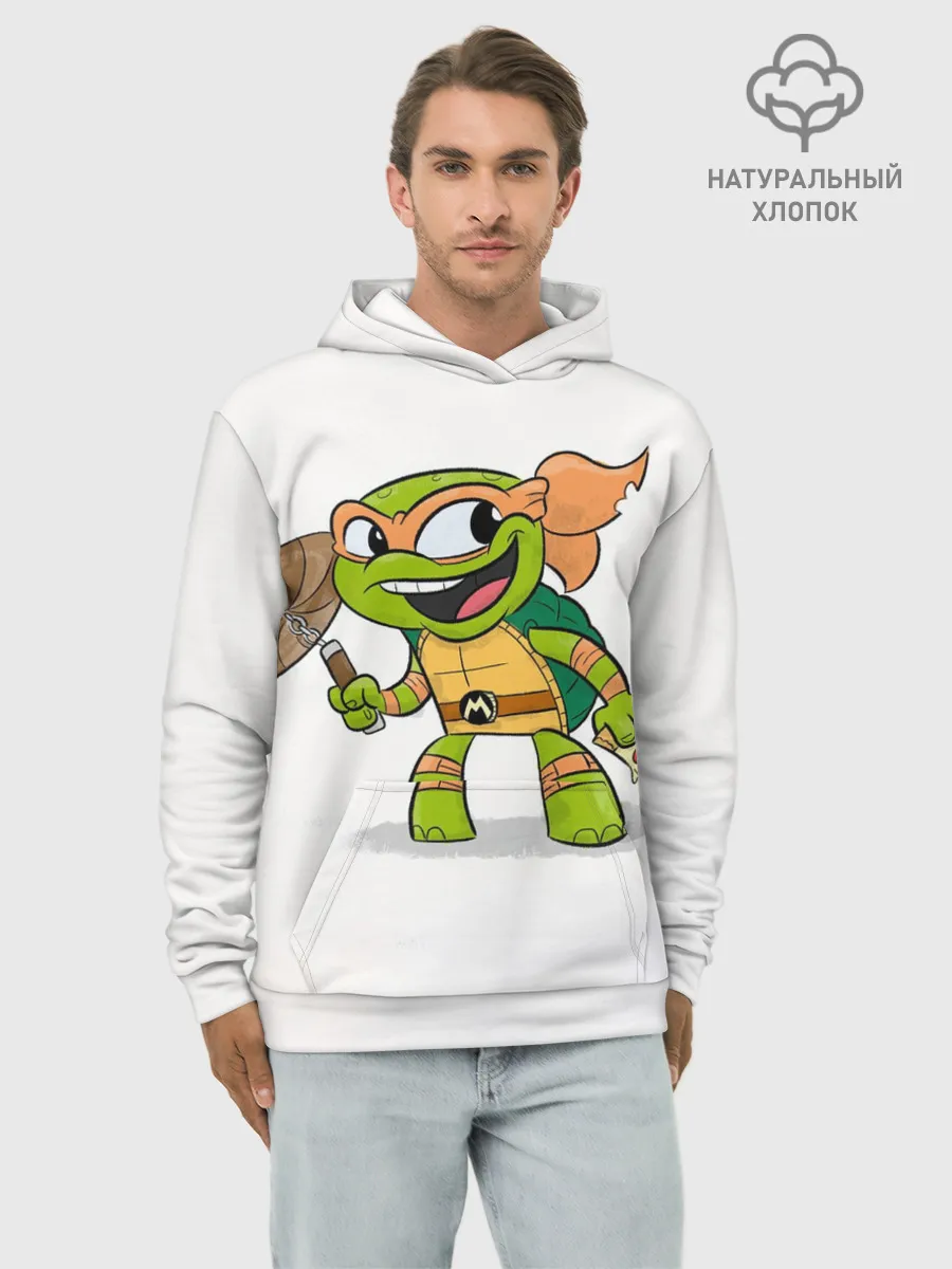Худи мужской база хлопок / ЧЕРЕПАШКИ МУТАНТЫ НИНДЗЯ
