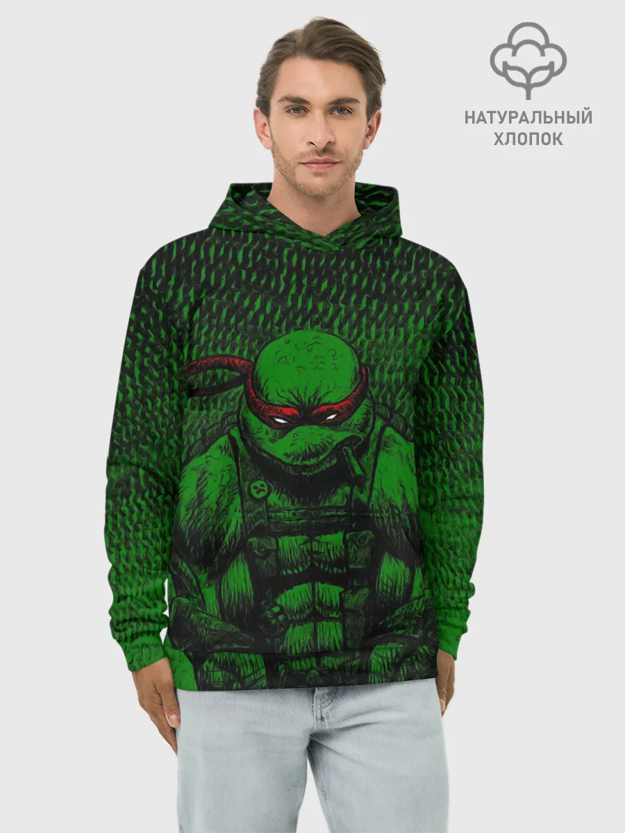 Худи мужской база хлопок / ЧЕРЕПАШКИ МУТАНТЫ НИНДЗЯ