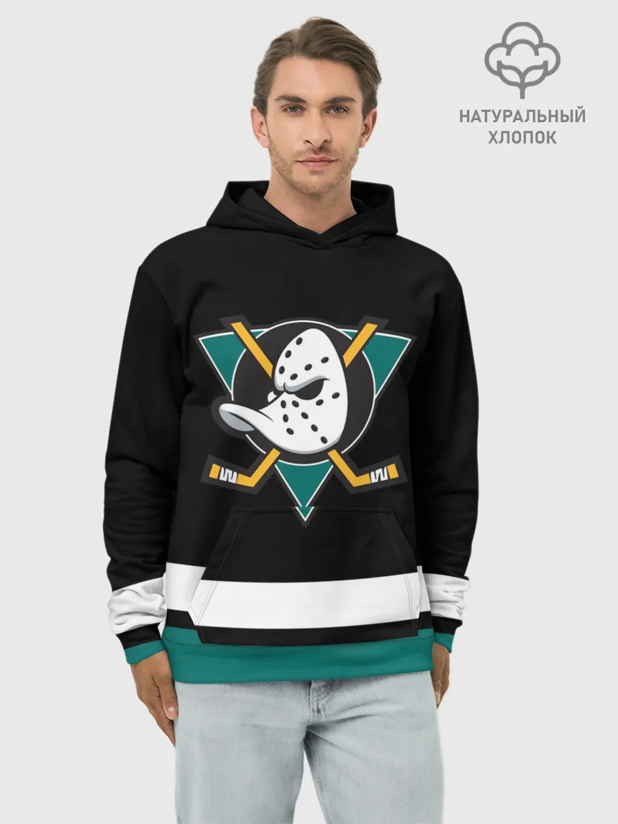 Худи мужской база хлопок / Анахайм Дакс