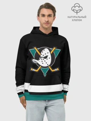 Худи мужской база хлопок / Анахайм Дакс