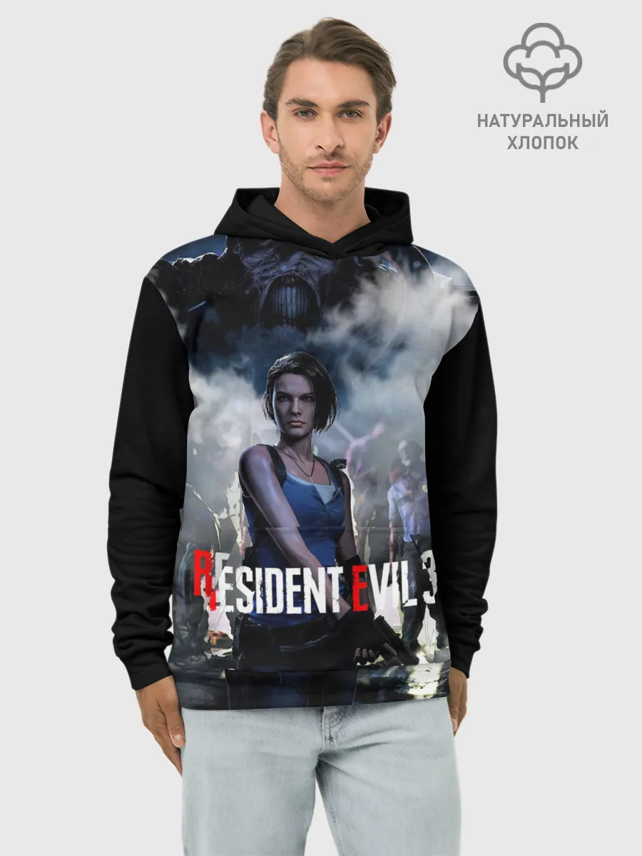 Худи мужской база хлопок / RESIDENT EVIL 3.