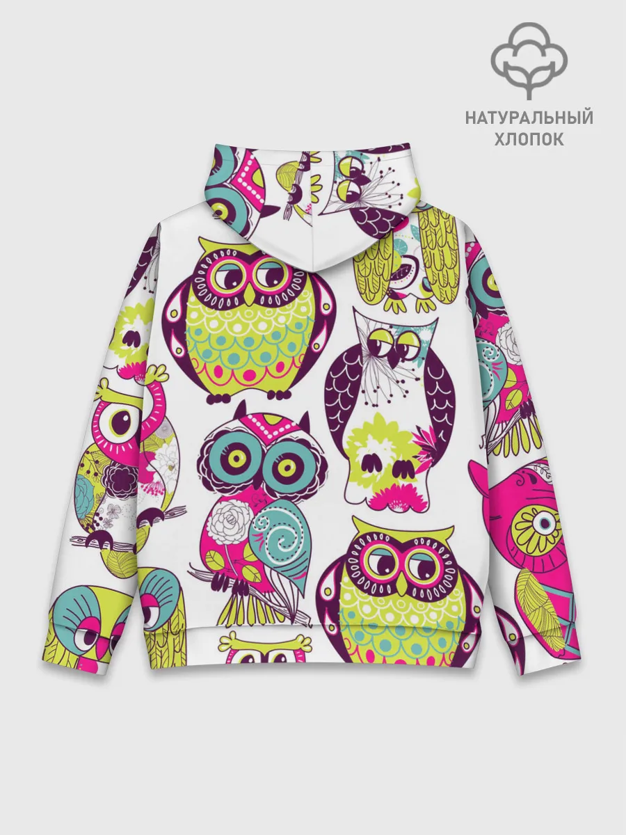 Худи мужской база хлопок / МУДРЫЕ СОВЫ | WISE OWLS