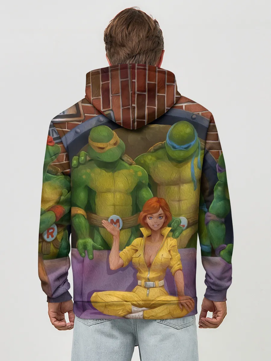 Худи мужской база хлопок / ЧЕРЕПАШКИХАБ