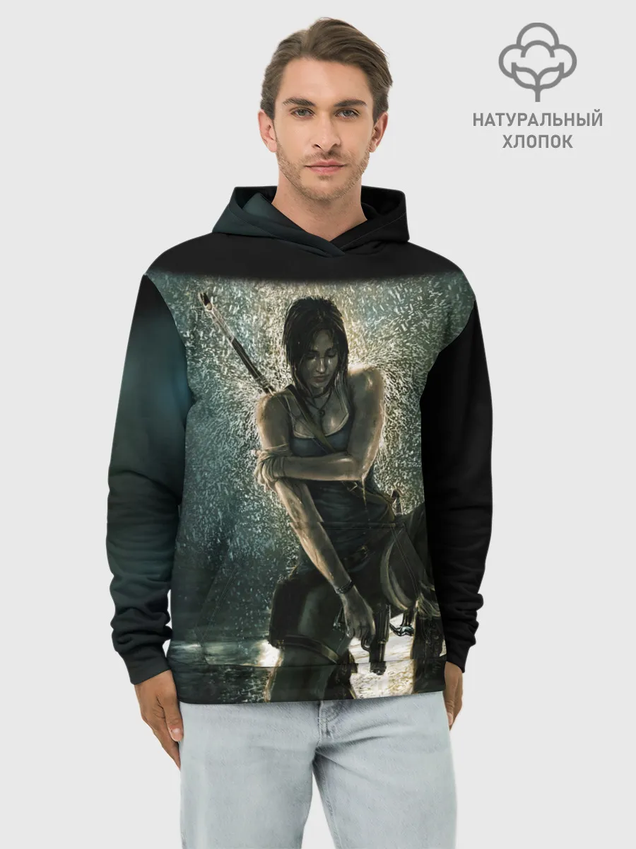 Худи мужской база хлопок / TOMB RAIDER