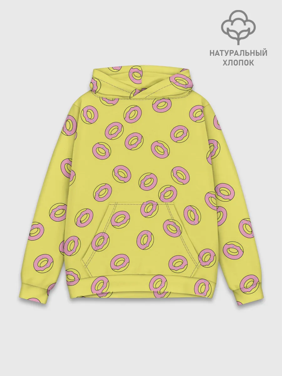 Худи мужской база хлопок / Пончики Донатс.