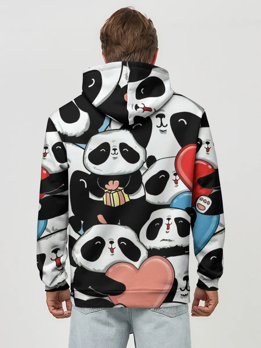 Худи мужской база хлопок / Панды.