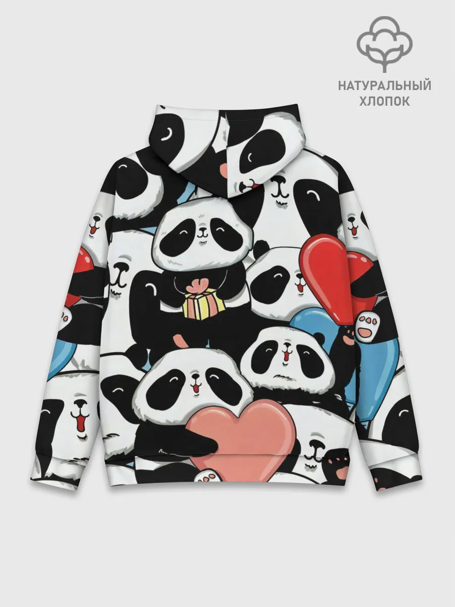 Худи мужской база хлопок / Панды.