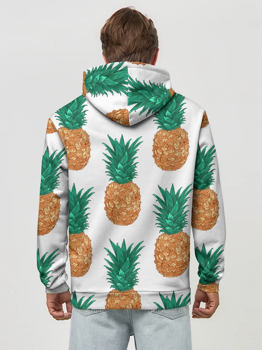 Худи мужской база хлопок / Ананасовый арт