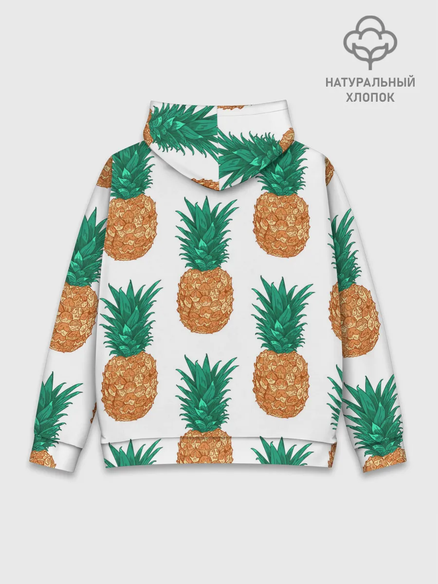Худи мужской база хлопок / Ананасовый арт