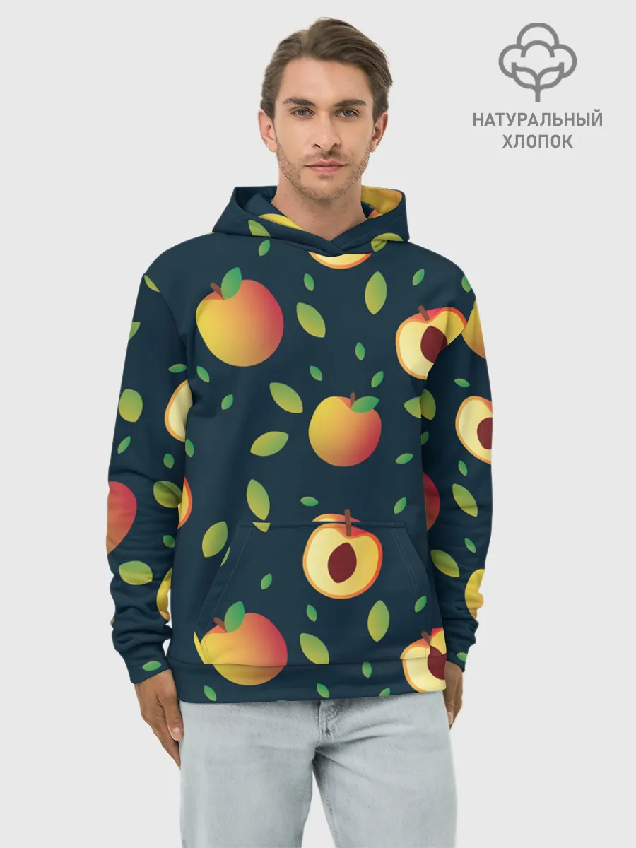 Худи мужской база хлопок / Фруктовый арт