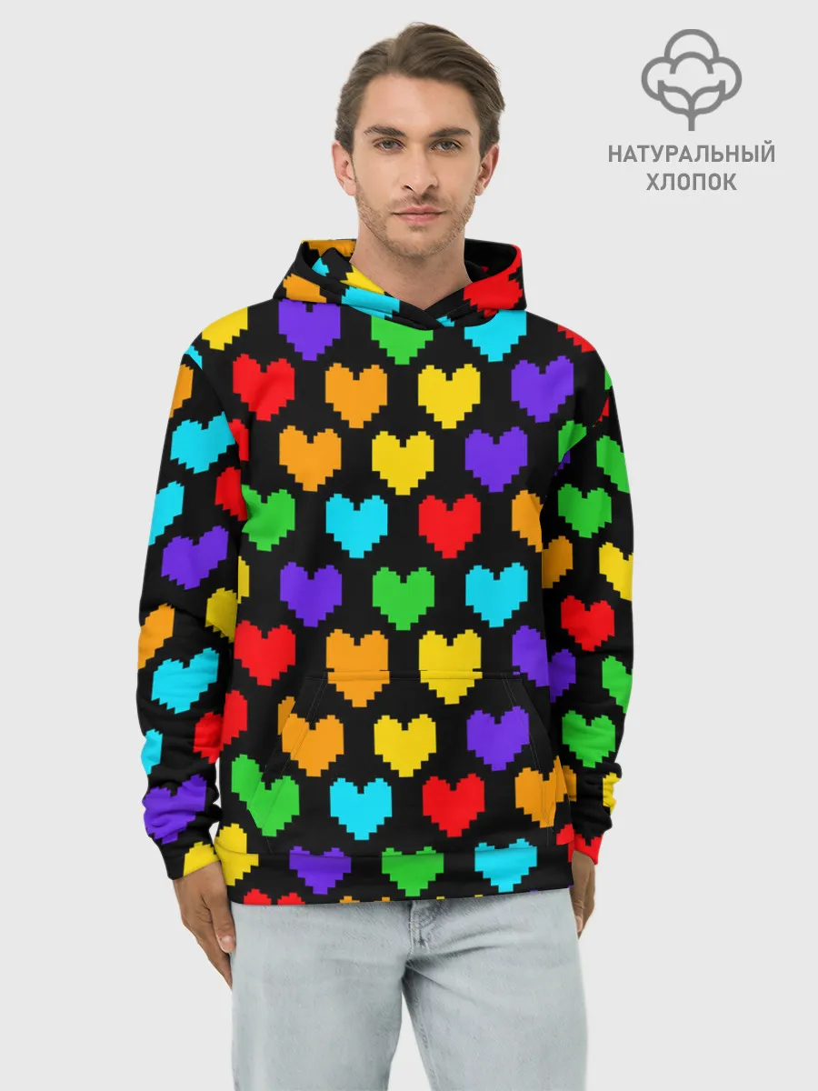 Худи мужской база хлопок / UNDERTALE HEART