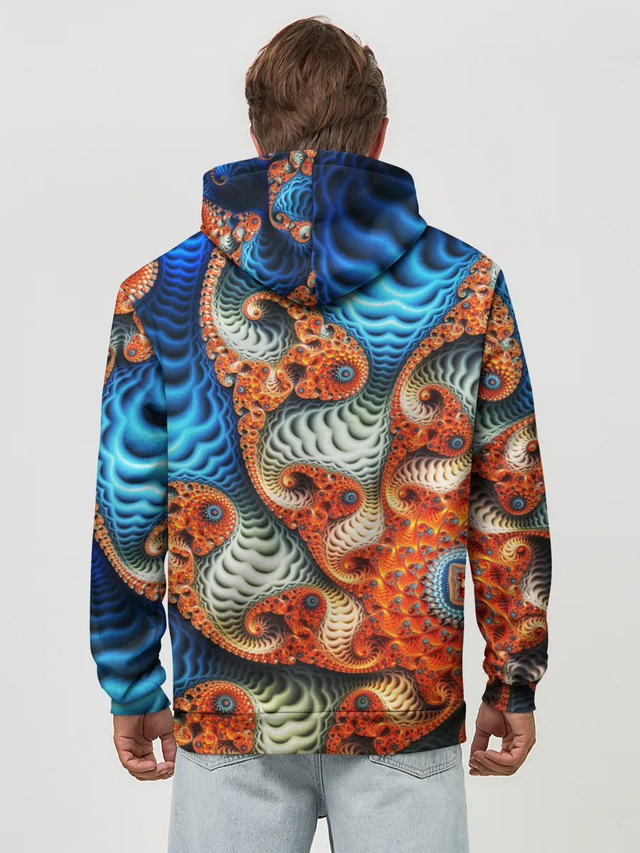 Худи мужской база хлопок / Fractal illusion