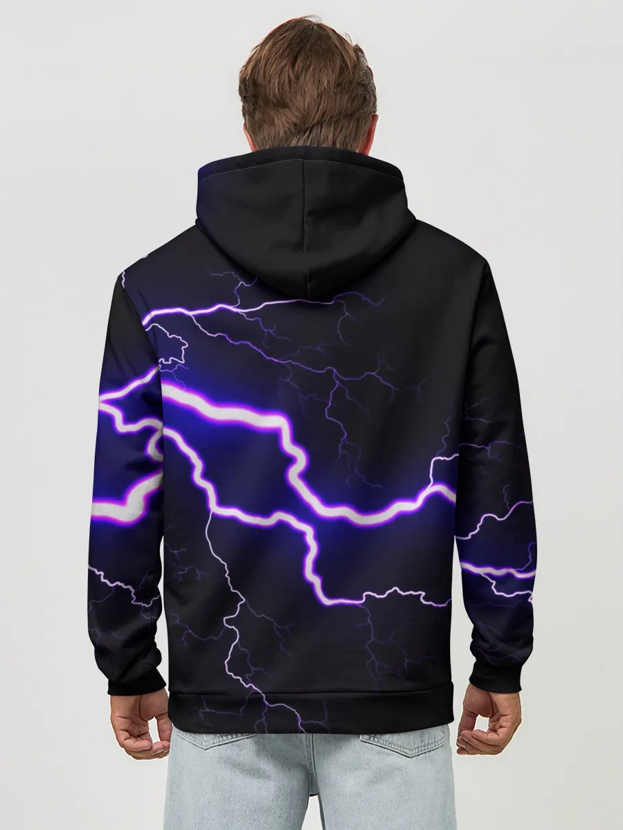 Худи мужской база хлопок / УДАР МОЛНИИ