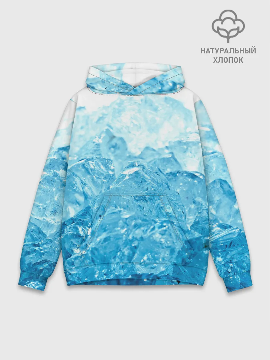 Худи мужской база хлопок / Лёд