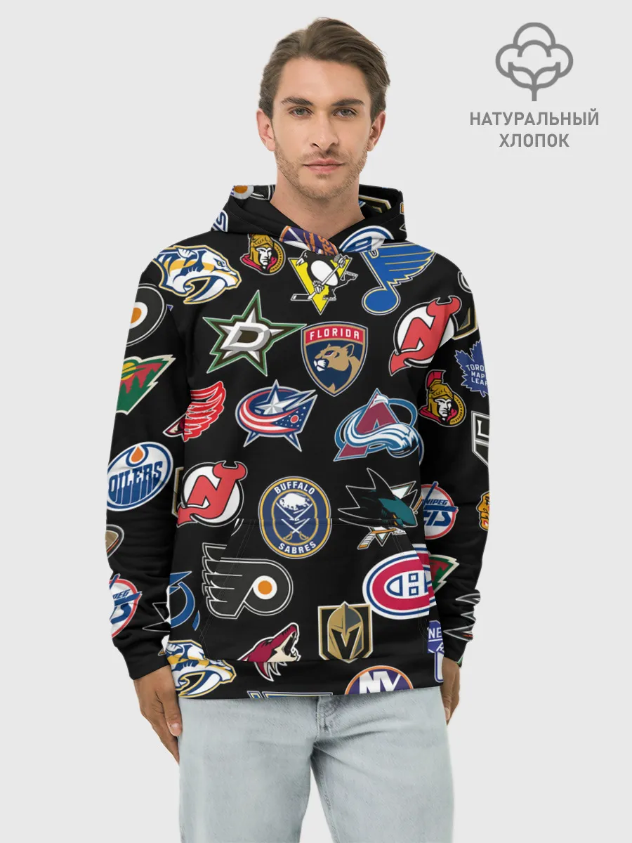 Худи мужской база хлопок / NBA PATTERN
