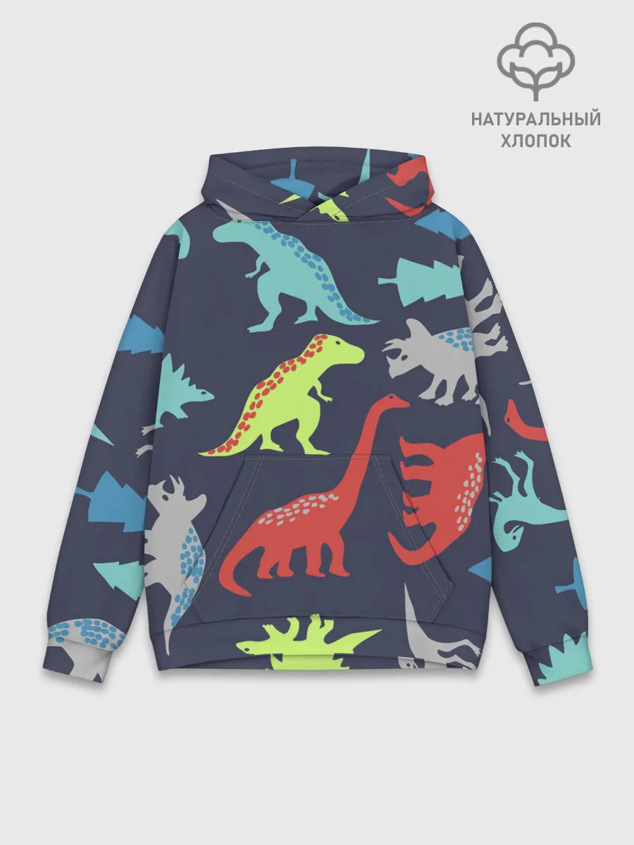Худи мужской база хлопок / Динозавры