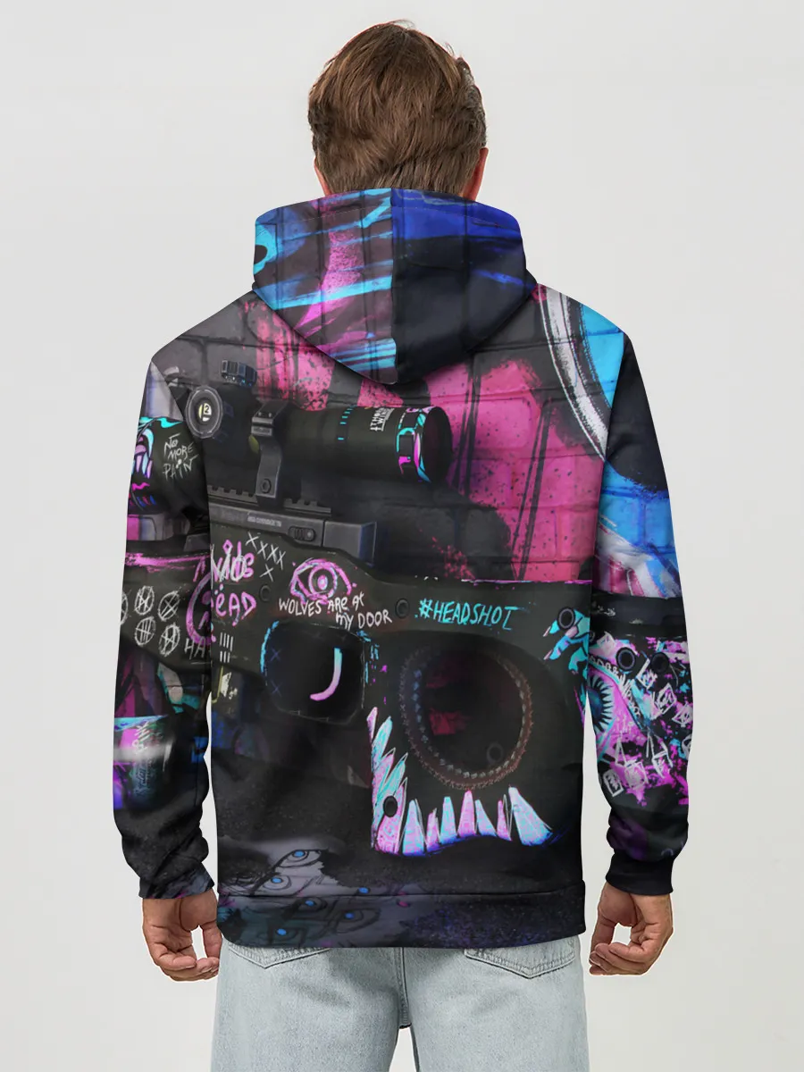 Худи мужской база хлопок / CS GO:НЕОНУАР