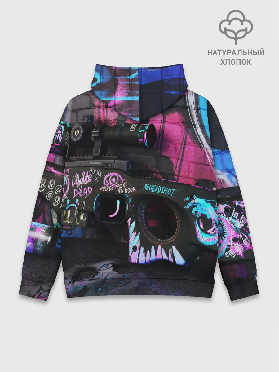 Худи мужской база хлопок / CS GO:НЕОНУАР