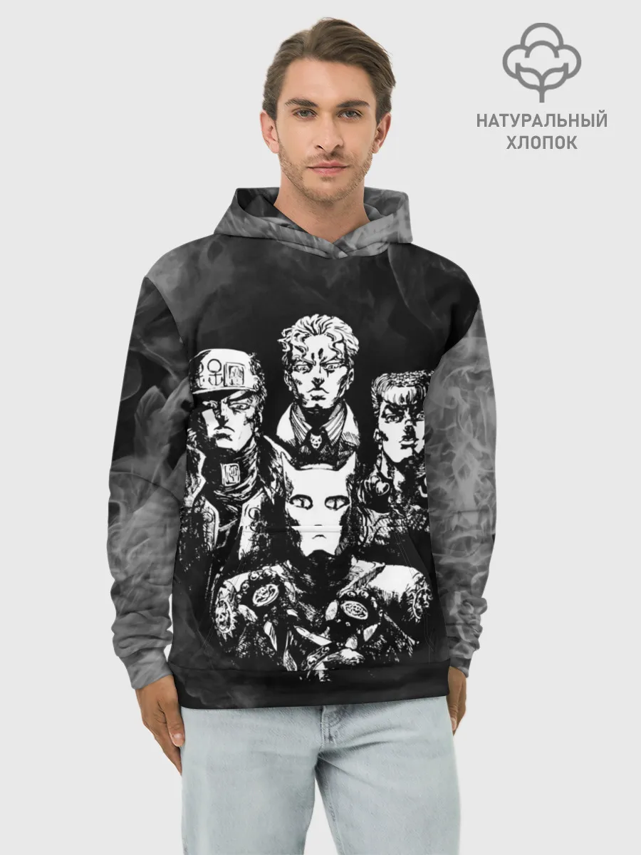 Худи мужской база хлопок / Diamond is Unbreakable gray