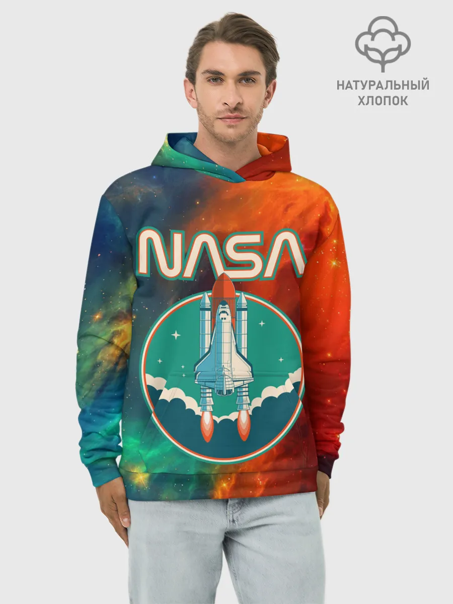 Худи мужской база хлопок / NASA