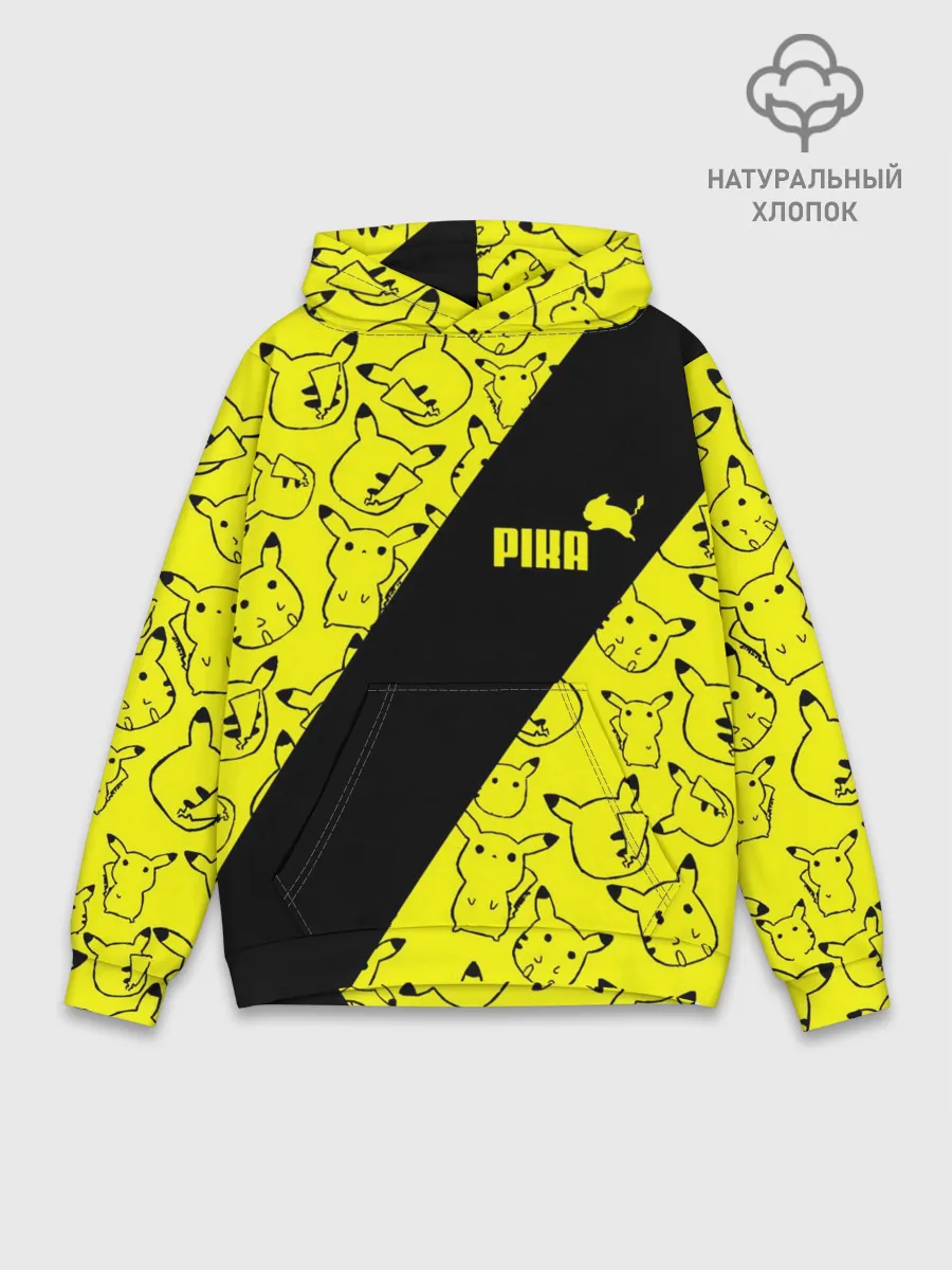 Худи мужской база хлопок / Пикачу