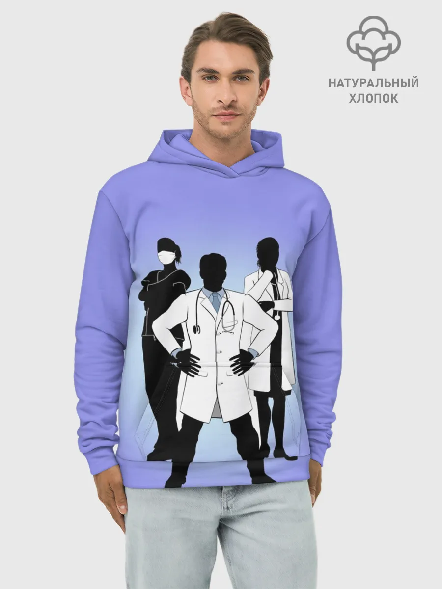 Худи мужской база хлопок / Герои наших дней